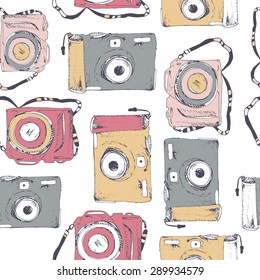 Color cameras. Seamless pattern