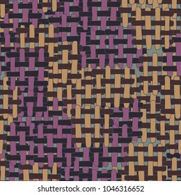 Color camouflage made of wicker square elements. For clothes, design and backgrounds.