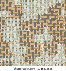 Color camouflage made of wicker square elements. For clothes, design and backgrounds.