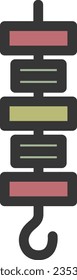 Color camp-related single item icon barbecue