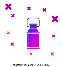 Color Can container for milk icon isolated on white background. Gradient random dynamic shapes. Vector Illustration