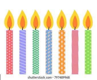 Color candles illustration