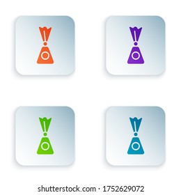 Color Candy icon isolated on white background. Set colorful icons in square buttons. Vector