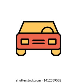 color car icon vector.  perfect color car symbol. White background. web design and mobile design.