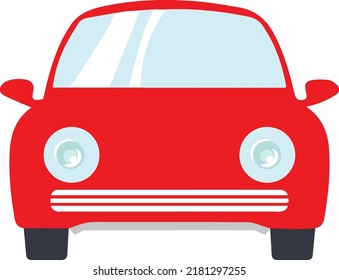    ilustración del vector del coche en color en estilo plano