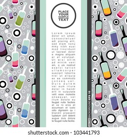 Color card with bottles
