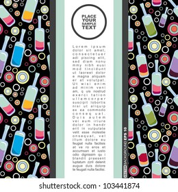 Color card with bottles