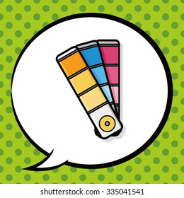 color card doodle, speech bubble