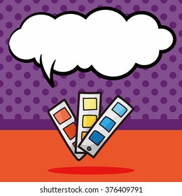 color card color doodle, speech bubble