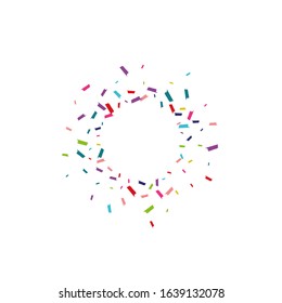 Color Carnival Round Pattern. Dust Illustration. Rain Celebration Invitation. Color Abstract Card.