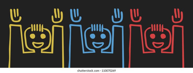Color cartoon friends