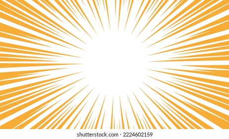 Color cartoon style concentration line material