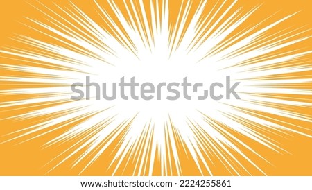 Color cartoon style concentration line material