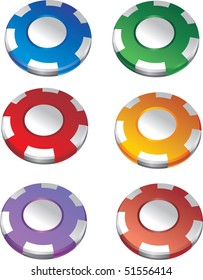 Color casino chips