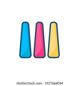 Color Chalk icon in vector. Logotype