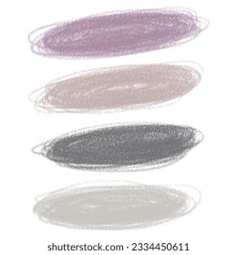 Color chalk strokes set. Color palette for interior design. Grunge element for paper design. Banner for text.