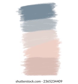 Jeu de traits de craie de couleur. Palette de couleurs pour le design de mariage. Élément grunge pour la conception de papier. Bannière pour texte.