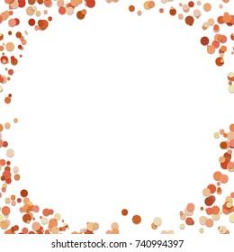 Color chaotic dot background - vector illustration from circles on white background