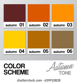 Color chart for autumn : Vector Illustration