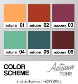 Color chart for autumn : Vector Illustration