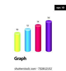 Color chart with data. Vector illustration