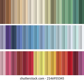 color chart designer tool texture pattern background. Color table Pan tone of the Fashion, Home and Interiors colors. Color palette with number, named color swatches, chart conform to pan tone RGB