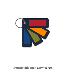 Color chart. An example of a color palette. Sign design. Vector illustration in flat style. 