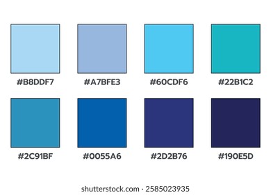 Color Chart Palette Template Set Swatch RGB Hue Saturation