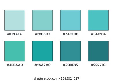 Color Chart Palette Template Set Swatch RGB Hue Saturation