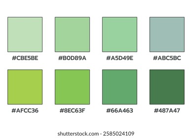 Color Chart Palette Template Set Swatch RGB Hue Saturation