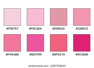 Color Chart Palette Template Set Swatch RGB Hue Saturation