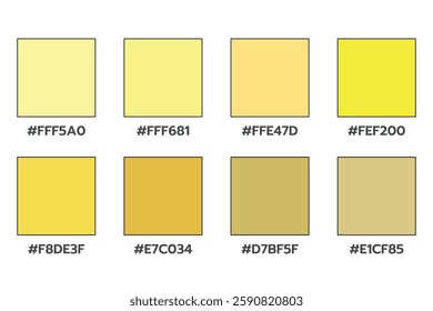 Color Chart Palette Template Set Swatch RGB Hue Saturation