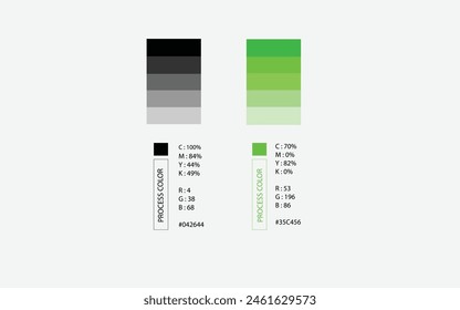 Color Chart. Print Test Page. Color Numbers or Names. RGB, CMYK, HEX HTML codes. Vector color palette.