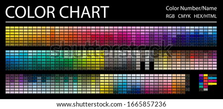 Blue Color Code Guide Palette Color Stock Vector (Royalty Free) 2058667814