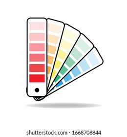 A color chart with a range of colors