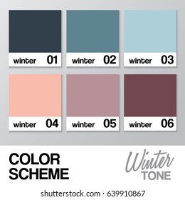 Color chart for winter : Vector Illustration