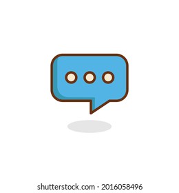 color chat icon .chat  vector illustration.