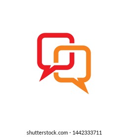 color chat line logo design