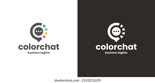 color chat vector logo design