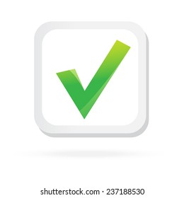 Color check box. Business element. Vector icon. Concept Illustration. Isolated Symbol