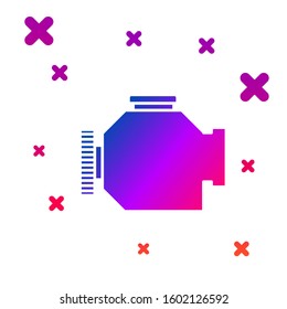 Color Check engine icon isolated on white background. Gradient random dynamic shapes. Vector Illustration