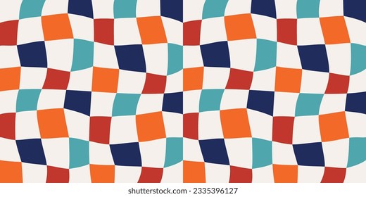 Patrón de comprobador de color. Patrón de vectores y sin fisuras. Para superficies impresas y sin soldadura, diseño, interior, textiles, almohadas, papel pintado.