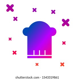 Color Chef hat icon isolated on white background. Cooking symbol. Cooks hat. Gradient random dynamic shapes. Vector Illustration