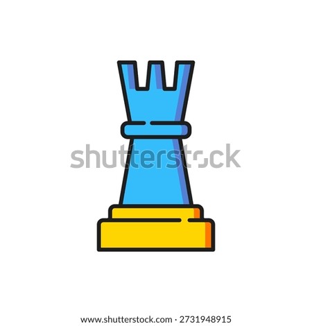 Color Chess icon isolated on white background. Business strategy. Game, management, finance. Flat filled outline style with shadow. Vector