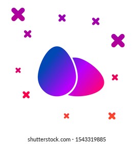 Color Chicken egg icon isolated on white background. Gradient random dynamic shapes. Vector Illustration