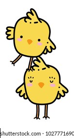 color chicks farm birds animal playing