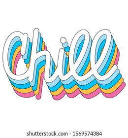 Color Chill T-shirt Print Font