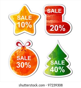 Color Christmas sale set for you site. EPS10