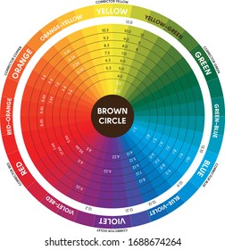 color circle for beauty end hair technology natural color