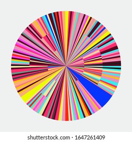 Color Circle Burst Abstract Geometric Graph